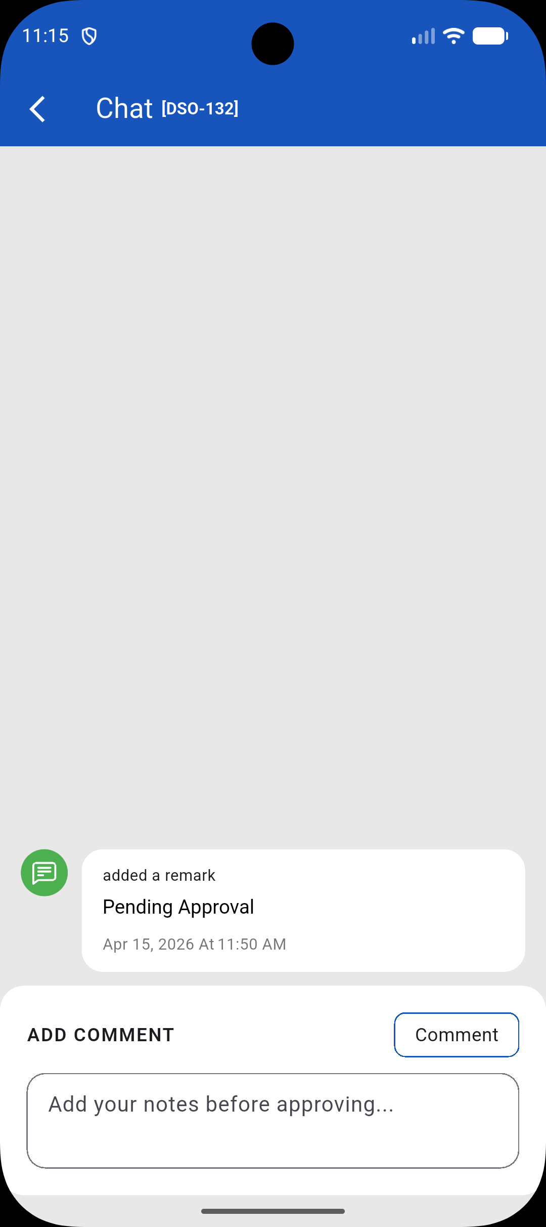 Add Comment Screen