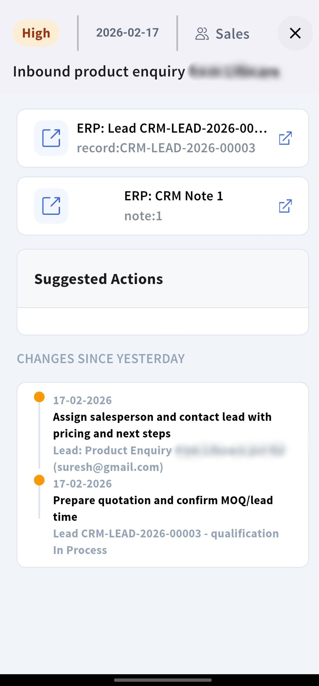 Workflow Screen